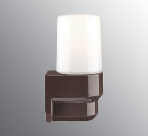 Classic Sauna - Shiny opal glass, Brown - Wall lamp by Ifö Electric