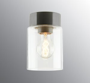 Open Tina - Clear glass, Grey - Ceiling lamp by Ifö Electric