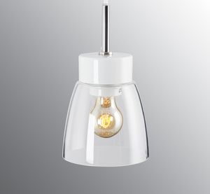 Smycka Klara pendant white/white - Clear glass - Ceiling lamp by Ifö Electric