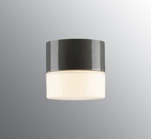 Opus 100/100 - Matt opal glass, Grey - Wall lamp by Ifö Electric