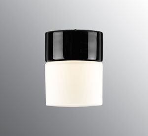 Opus 100/125 LED 2700K - Matt opal glass, Black - Wall lamp by Ifö Electric