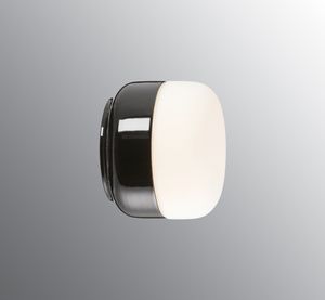 Ohm 140/115 LED DALI 3000K - Matt opal glass, Black - Wall lamp by Ifö Electric