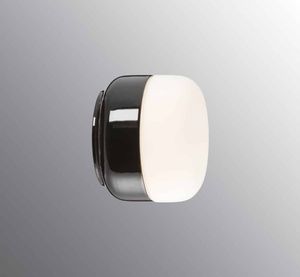 Ohm 140/115 LED 2700K - Matt opal glass, Black - Wall lamp by Ifö Electric