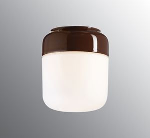 Ohm 140/170 LED 3000K - Matt opal glass, Brown - Wall lamp by Ifö Electric