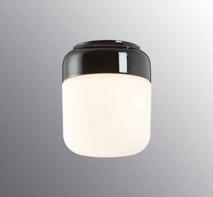 Ohm 140/170 LED 2700K - Matt opal glass, Black - Wall lamp by Ifö Electric