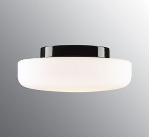 Solenne 360/140 - Matt opalglas, Black - Wall lamp by Ifö Electric