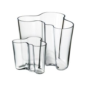 Alvar Aalto Collection vase set 160+95mm clear - Styling by Iittala