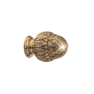 Flora Bark - brass curtain rod finials - Curtain by Il Bronzetto