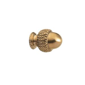 Flora Leaf - brass curtain rod finials - Curtain by Il Bronzetto