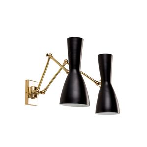 Wormhole double - wall light with two jointed arm - Wall lamp by Il Bronzetto