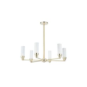 Canneté - six arms brass chandelier - Ceiling lamp by Il Bronzetto