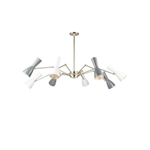 Wormhole Spider - six lights chandelier with jointed arm - Ceiling lamp by Il Bronzetto