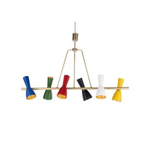 Wormhole Sequence - six lights chandelier - Ceiling lamp by Il Bronzetto