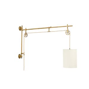 Novecento Compas wall light with adjustable arm and pulley system - Wall lamp by Il Bronzetto