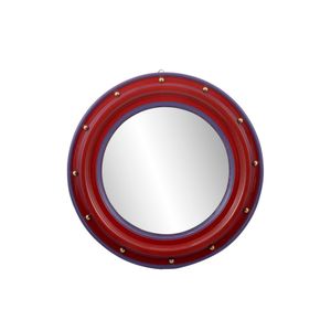 Medusa wooden mirror with brass sphere decorations - Accessories by Il Bronzetto