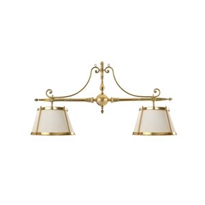 Castle Gambrinus two lights billiard chandelier with cage - Ceiling lamp by Il Bronzetto