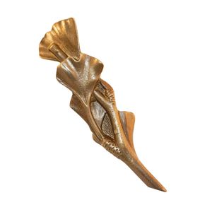 Flora Ginkgo - gingko branch brass knob - Accessories by Il Bronzetto