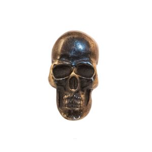 Frankenstein Edgar – skull brass knob - Accessories by Il Bronzetto