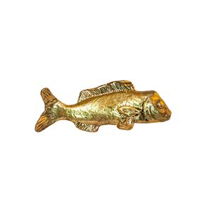 Oceano Camogli - fish brass knob - Accessories by Il Bronzetto
