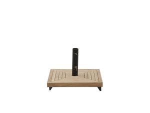 Teak parasol base with steel and teak cover, square, weight 22Kg Base - Ombrelloni - Accessories by Il Giardino di Legno