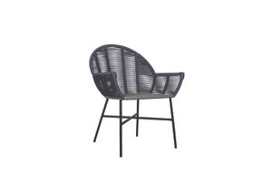 Dining armchair in taupe woven rattan Remix