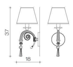 Wall Lamps Classic 1162/A - Wall lamp by Il Paralume Marina
