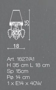 Wall Lamps Classic 1627/A1 - Wall lamp by Il Paralume Marina