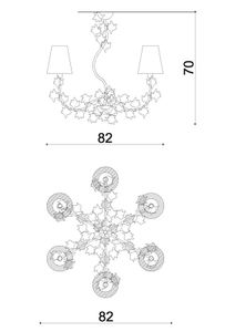 Chandeliers Classic 2171/CH6 - Ceiling lamp by Il Paralume Marina