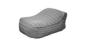 Cozy Lounger crocheted 6mm - "Syros Lounger" - Lava - Pouf by Ilektras Croshade