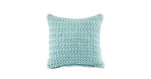 Cushion crocheted both sides - 40*40 / 45*45 - 3mm "BB" - Turquoise - Accessories by Ilektras Croshade