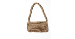 Hand crocheted shoulder bag - 3mm - "Baguette bag" - Earth - Accessories by Ilektras Croshade