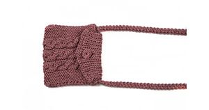 Hand knitted crossbody bag - 3mm - "Nana bag" - Raspberry - Accessories by Ilektras Croshade