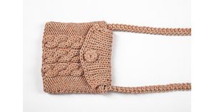 Hand knitted crossbody bag - 3mm - "Nana bag" - Salmon - Accessories by Ilektras Croshade