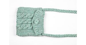 Hand knitted crossbody bag - 3mm - "Nana bag" - Turquoise - Accessories by Ilektras Croshade
