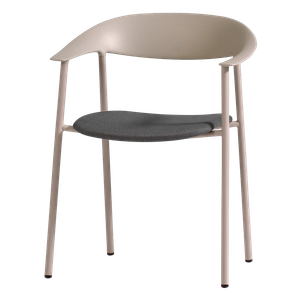 Arum ARU0010 + ARU0000AS Armchair with 4 leg frame and upholstered seat - Armchair by INCLASS