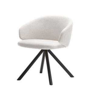 Binar 60 Armchair with low back and 4 spoke steel swivel base - Armchair by INCLASS