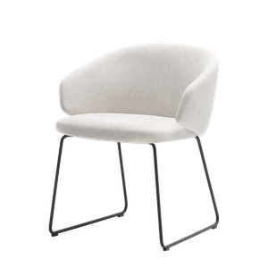 Binar 60 Armchair with low back and sled frame - Armchair by INCLASS