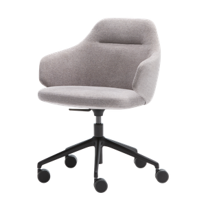 Binar 60 BIN0115 Armchair with medium back (5 spoke aluminum swivel base on casters) - Armchair by INCLASS