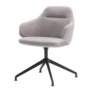 Binar 60 Armchair with medium back (4 spoke aluminum swivel base) - Armchair by INCLASS