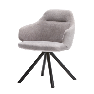 Binar 60 Armchair with medium back and 4 spoke steel swivel base - Armchair by INCLASS