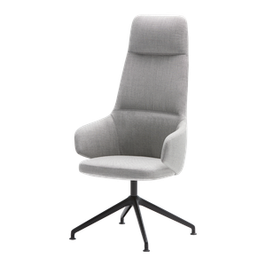 Binar Executive Armchair with high back (4 spoke aluminum swivel base) - Armchair by INCLASS