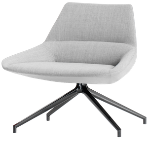Dunas Xl Lounge chair with low back and high 4 spoke aluminum swivel base - Chair by INCLASS