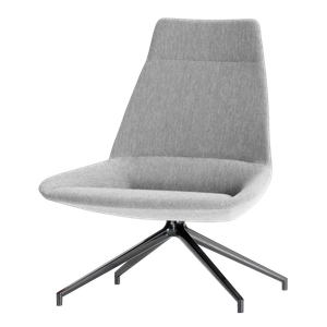 Dunas Xl Lounge chair with high back and high 4 spoke aluminum swivel base - Chair by INCLASS