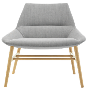 Dunas Xl Lounge chair with low back and wooden 4 leg frame - Chair by INCLASS