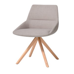Dunas Xs Chair with 4 spoke wooden swivel base - Chair by INCLASS