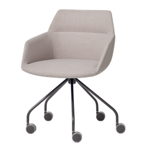 Dunas Xs Armchair with 5 spoke steel swivel base on casters - Armchair by INCLASS