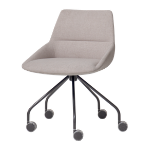 Dunas Xs Chair with 5 spoke steel swivel base on casters - Chair by INCLASS