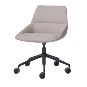 Dunas Xs Chair with 5 spoke aluminum swivel base on casters - Chair by INCLASS