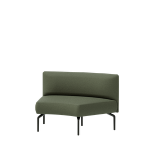 Kern One seater concave module 45º with backrest - Accessories by INCLASS