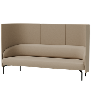 Kern KER0040 + KER1040PC Three seater sofa + Privacy screen - Sofa by INCLASS